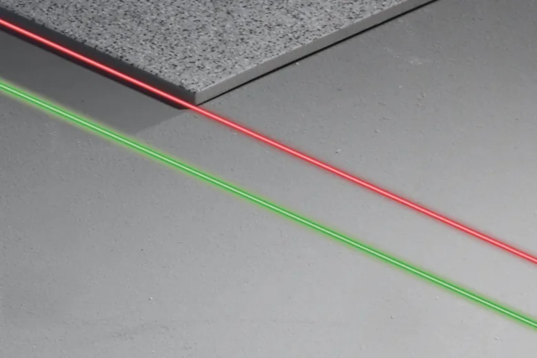rote und grüne Lasertechnologie bei Rotationslasern
